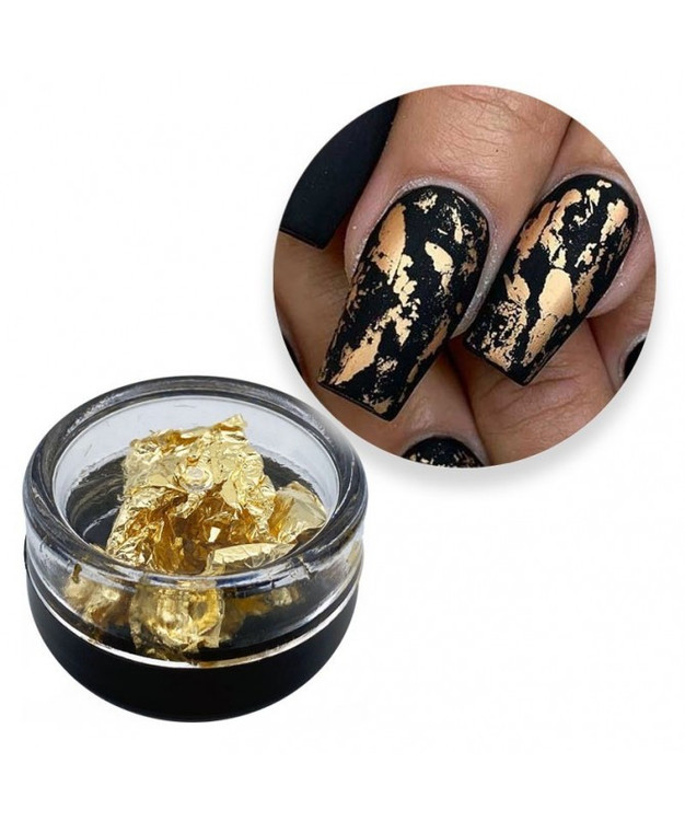 دیزاین ورق طلا ناخن