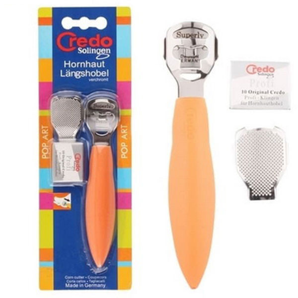 تیغ کف پا یا تیغ پینه پا مخصوص پدیکور Credo Solingen گزارش خطا در اطلاعات تیغ کف پا یا تیغ پینه پا مخصوص پدیکور Credo Solingen