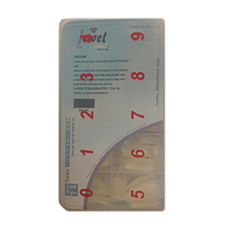 تیپ کاشت ناخن شیشه ای 100 تایی جویل jewel