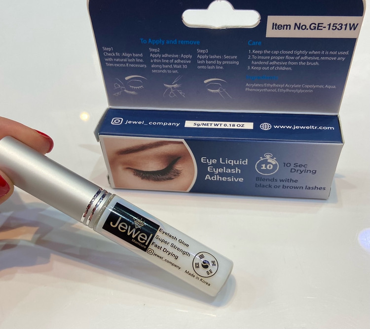 چسب مژه مصنوعی ژله ای 5 گرمی برس دار جیول مدل GE-1531W