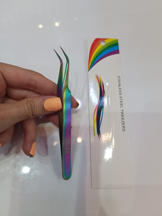 پنس / انبر اکستنشن مژه سرکج سالن Salon