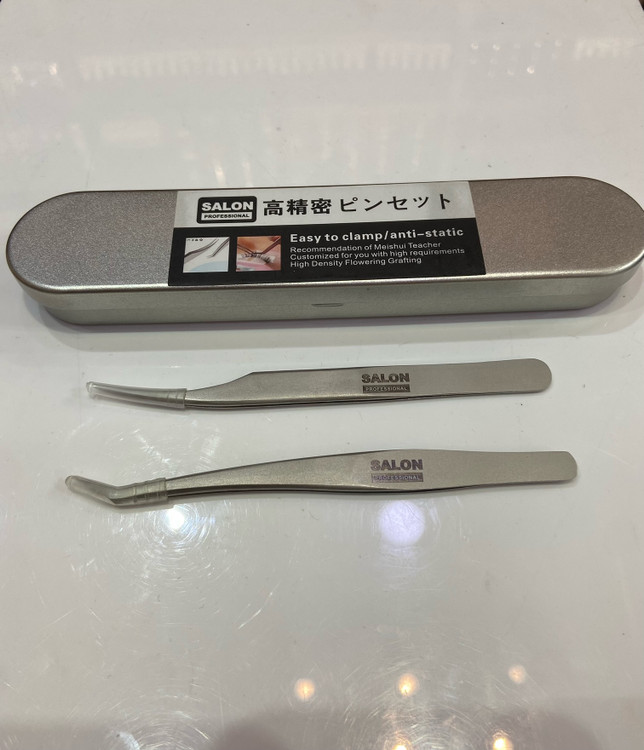 انبر 2تایی اکستنشن مژه سرکج و سرصاف حرفه ای