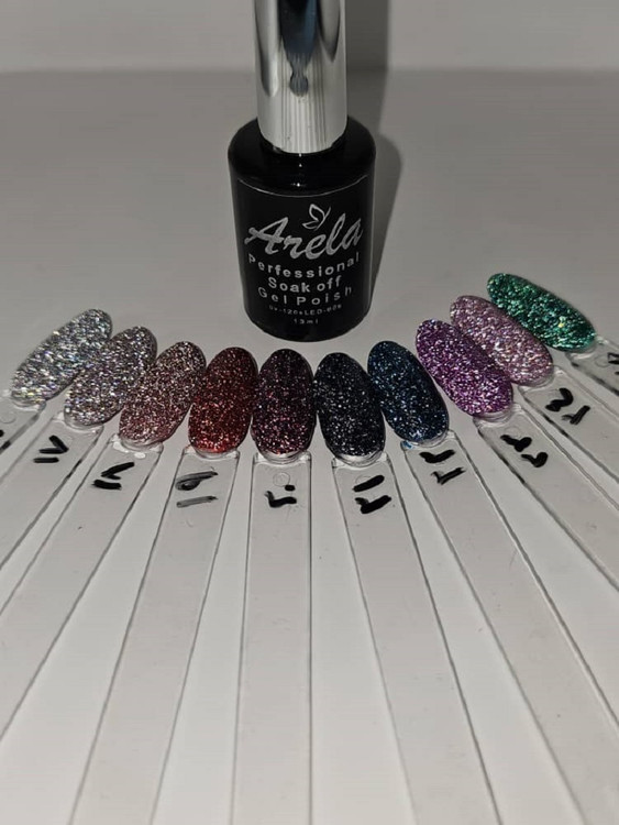 لاک ژل ناخن دیسکو 13 میل کد 16 تا 25 آرلا Arela