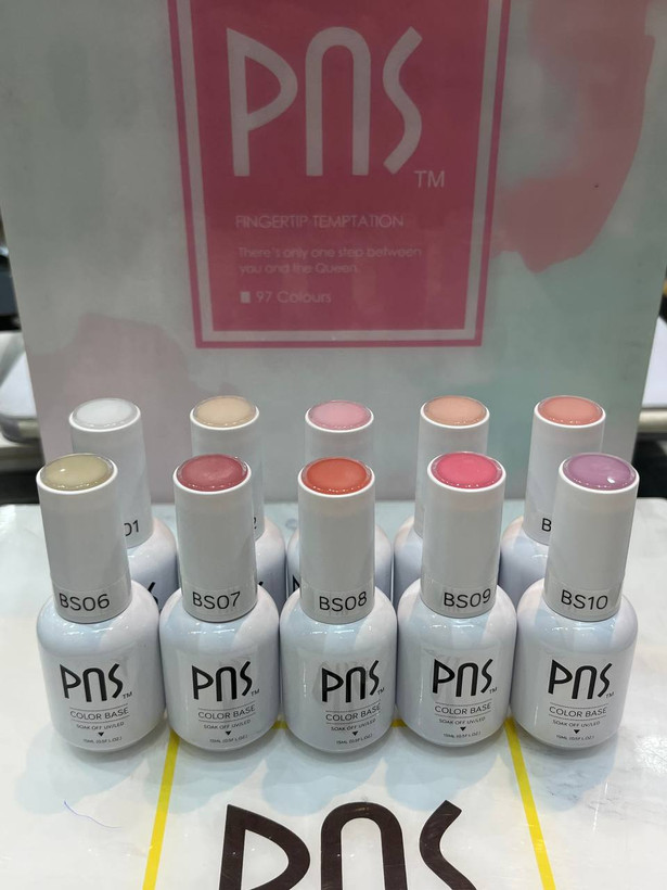 لاک ژل رنگ بیس 15 میل پی ان اس PNS در 10 رنگ (دونه ای )