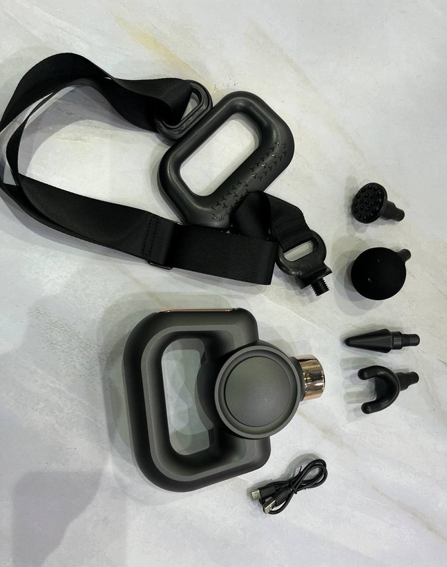 ماساژور شارژی با بند پشت کمر 4 سر مدل HB-016 فاشیال گان FASCIAL GUN