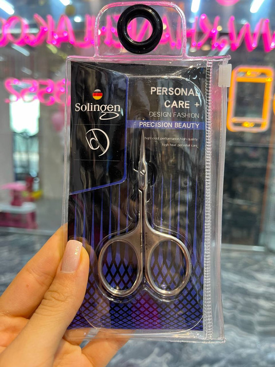 قیچی مانیکور حرفه ای مدل زمینه آبی سولینگن اصلی Solingen