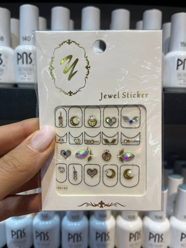 استیکر روسی برجسته طراحی ناخن چند بعدی نگین دار