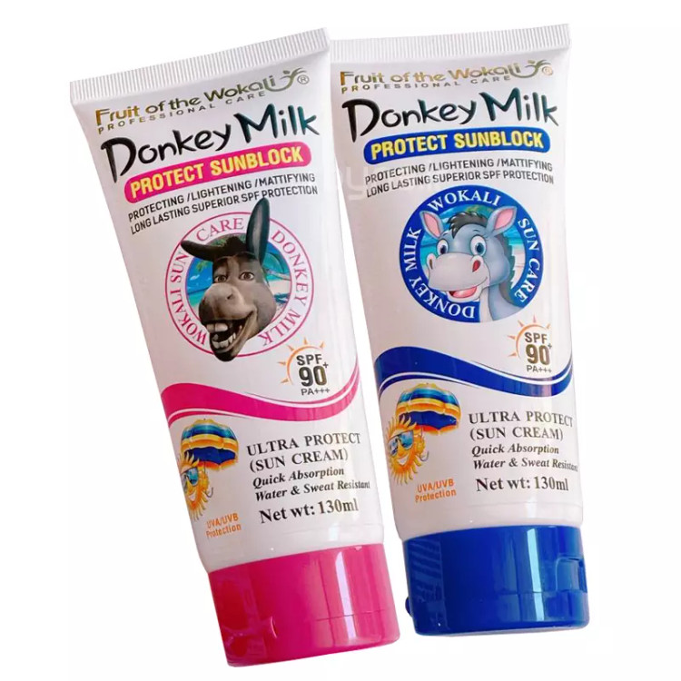 کرم ضد آفتاب بی رنگ شیر الاغ (خر) وکالی Donkey Milk Wokali