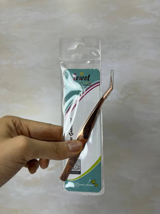 پنس / انبر سرکج کاشت مژه رزگلد مدل GT-222 جول Jewel