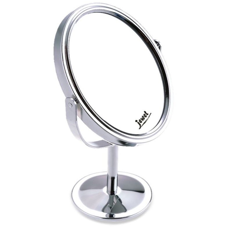 آینه آرایشی رومیزی کوچک گرد 4 اینچی عدسی 5 برابری مدل GM-1412 جول Jewel