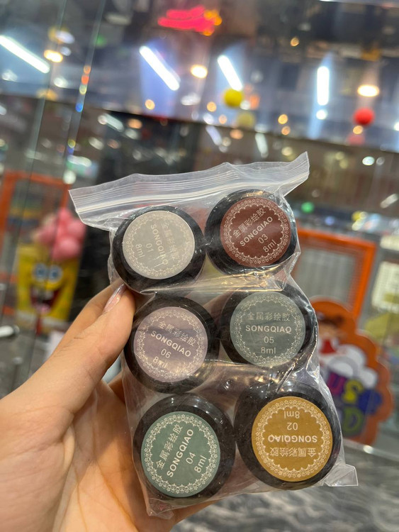 متال ژل طراحی ناخن 8 گرمی سانگ کیائو SONGQIAO کدرنگ 1 تا 6