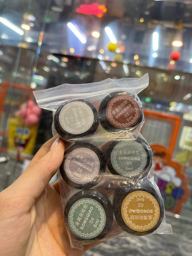 متال ژل طراحی ناخن 8 گرمی سانگ کیائو SONGQIAO کدرنگ 1 تا 6