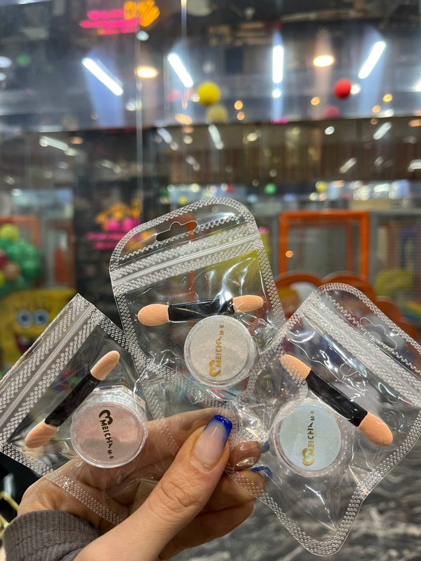 پودر کروم جواهری دیزاین ناخن 3 طیف رنگ مچا Meicha