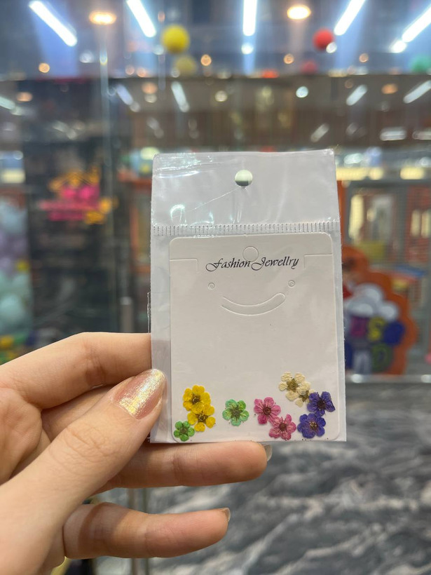 دیزاین گل خشک خوشه ای طراحی ناخن کیسه ای بزرگ Fashion Gewellry