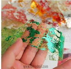 فویل تور روسی طراحی ناخن متری طلایی (دونه ای)