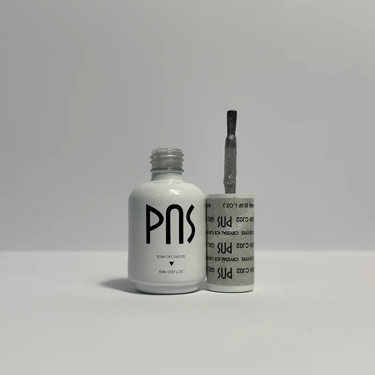 لاک ژل کریستال آیس 15 میل کد CJ پی ان اس Pns ژلیش سری CRYSTAL ICE CAT EYES