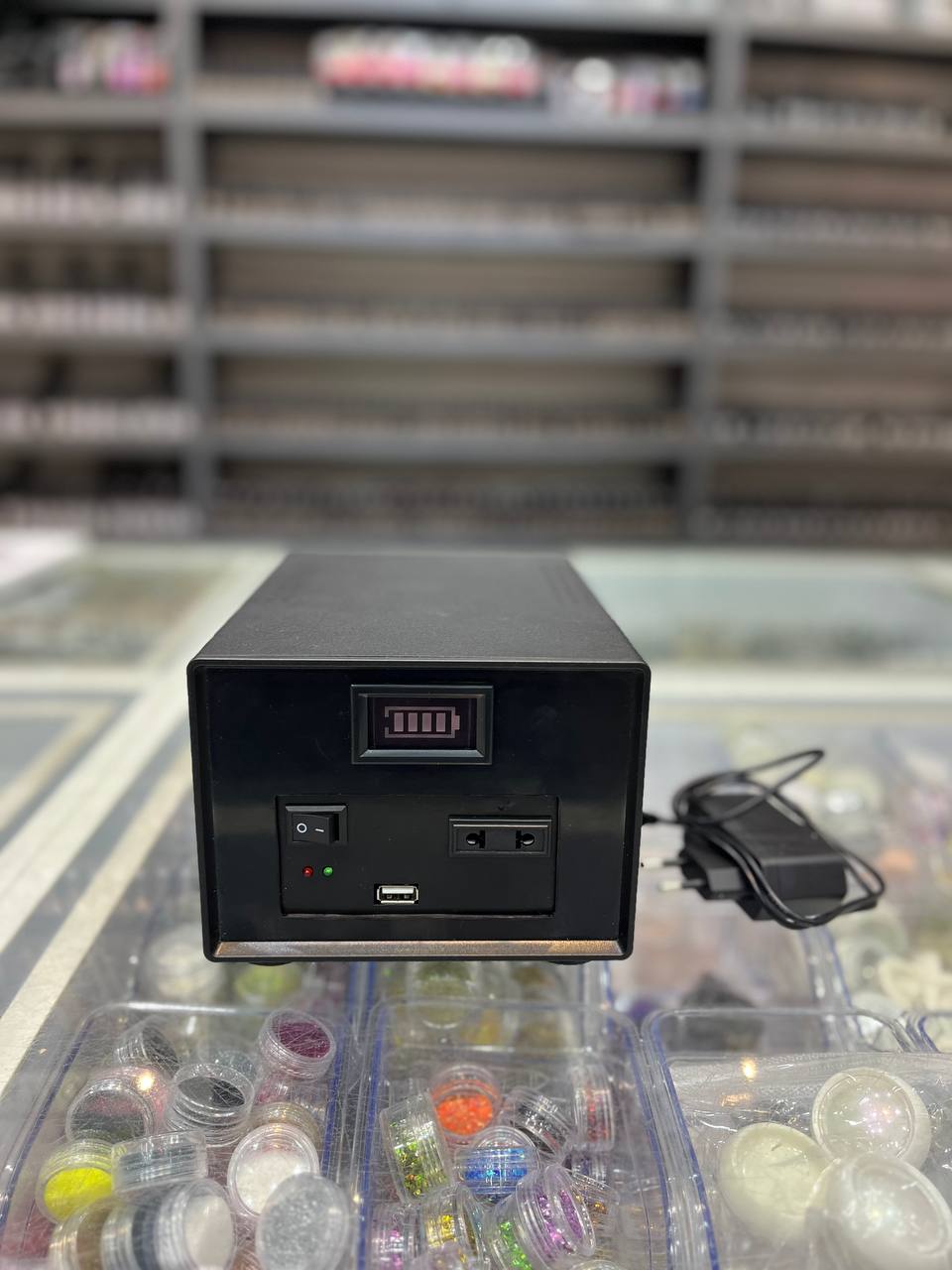 پاوربانک برق شهری 220 ولت ظرفیت 500 وات با باتری 10C سامسونگ کره سان Sun