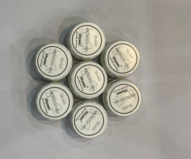 متال ژل طراحی ناخن (متالیک) 5 گرمی اسکایوی Skywei نقره ای