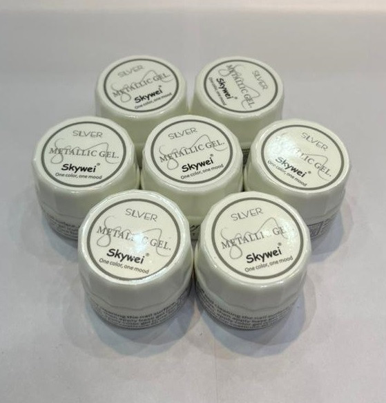 متال ژل طراحی ناخن (متالیک) 5 گرمی اسکایوی Skywei نقره ای