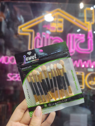 براش سایه چشم و ابرو قلبی بسته 12 عددی مدل GBS-2003 جول jewel