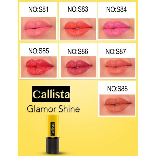 رژ لب جامد گلمور شاین کالیستا Callista Glamor Shine Lipstick کد 82