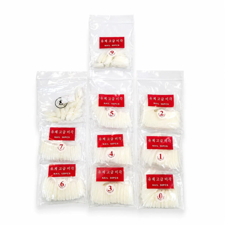 تیپ کاشت ناخن 500 عددی کیسه ای لیبل قرمز