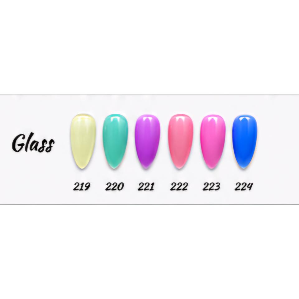 لاک ژل 15میل Glass ژلیش آبرنگی کد 219 تا 224 میس ژل Miss Gel