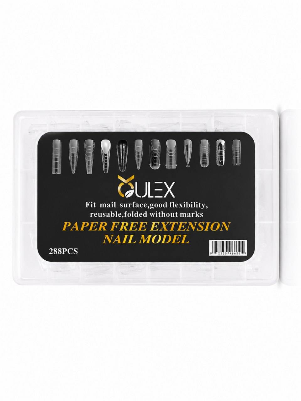 قالب موقت کاشت ژل ناخن میکس 12 طرح 288 عددی اولکس OULEX