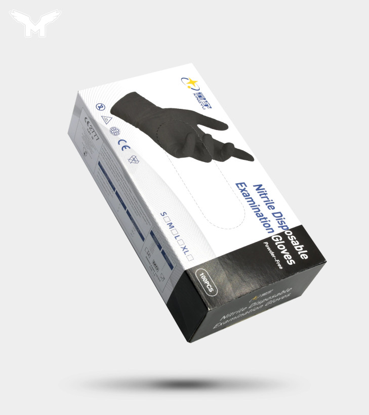 دستکش نیتریل مشکی 100 عددی سایز S اسمال XINGYU