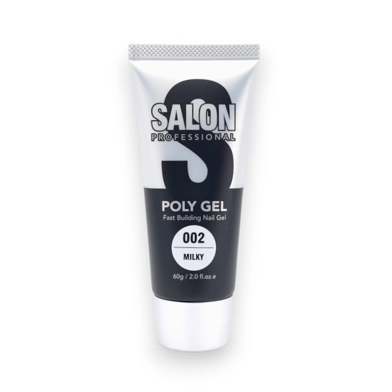 پلی ژل کاشت ناخن 60 گرمی / میل شیری کد دو سالن Salon اصل