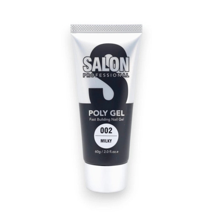 پلی ژل کاشت ناخن 60 گرمی / میل شیری کد دو سالن Salon اصل