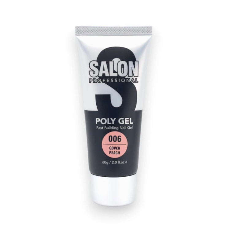 پلی ژل کاشت ناخن 60 گرمی / میل کاور پیچ کد شش سالن اصل Salon