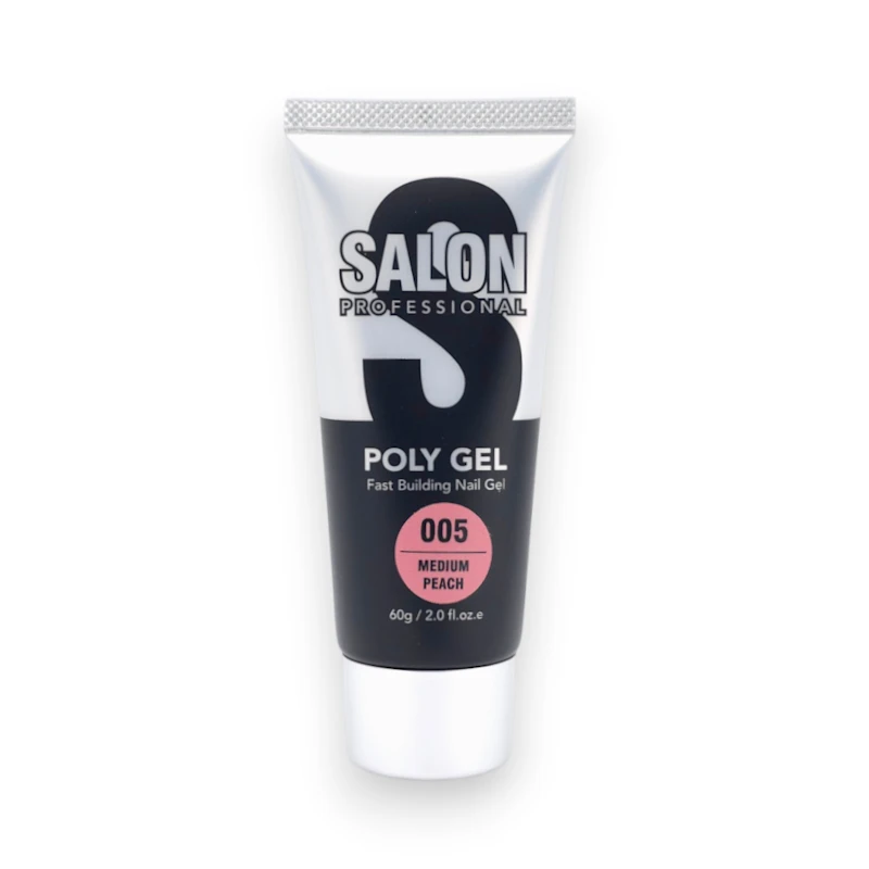 پلی ژل کاشت ناخن 30 گرمی / میل مدیوم پیچ کد پنج سالن Salon اصل