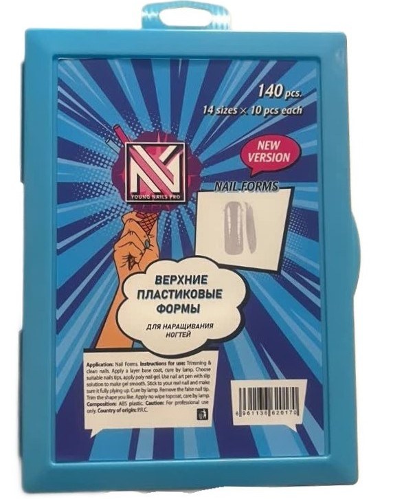 قالب موقت کاشت ژل ناخن 140 عددی گرد ایمنکا Young Nails